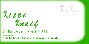 kitti kneif business card